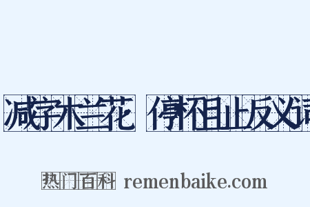 减字木兰花·停杯且止反义词是什么意思的图片